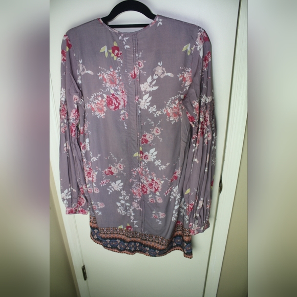 Feathers by Tolani Monique Peach boho dress 100% modal size small - Picture 5 of 6